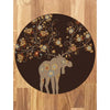 Springtime Moose - Chocolate-CabinRugs Southwestern Rugs Wildlife Rugs Lodge Rugs Aztec RugsSouthwest Rugs