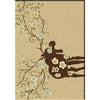 Springtime Moose - Natural-CabinRugs Southwestern Rugs Wildlife Rugs Lodge Rugs Aztec RugsSouthwest Rugs