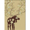 Springtime Moose - Natural-CabinRugs Southwestern Rugs Wildlife Rugs Lodge Rugs Aztec RugsSouthwest Rugs