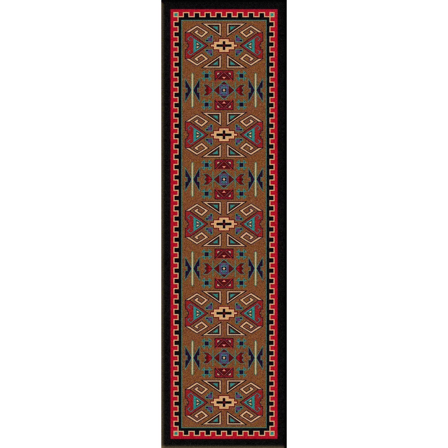 Steppe Rams - Bright-CabinRugs Southwestern Rugs Wildlife Rugs Lodge Rugs Aztec RugsSouthwest Rugs
