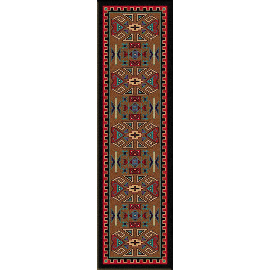 Steppe Rams - Bright-CabinRugs Southwestern Rugs Wildlife Rugs Lodge Rugs Aztec RugsSouthwest Rugs