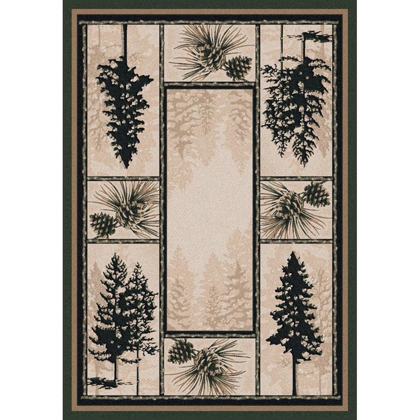 Stoic Forest - Forest-CabinRugs Southwestern Rugs Wildlife Rugs Lodge Rugs Aztec RugsSouthwest Rugs