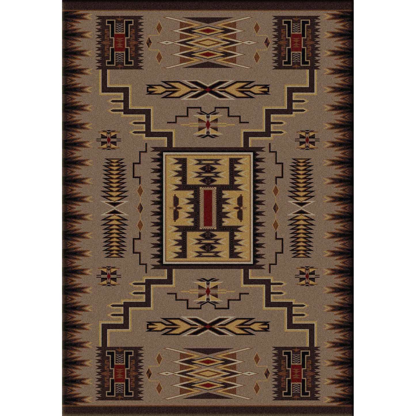 Thunder Catcher - Chestnut-CabinRugs Southwestern Rugs Wildlife Rugs Lodge Rugs Aztec RugsSouthwest Rugs