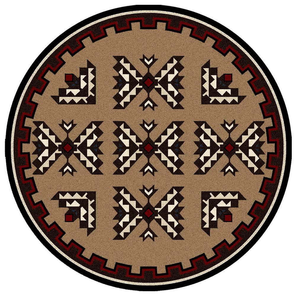 Trail Blanket - Brown-CabinRugs Southwestern Rugs Wildlife Rugs Lodge Rugs Aztec RugsSouthwest Rugs