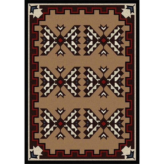 Trail Blanket - Brown-CabinRugs Southwestern Rugs Wildlife Rugs Lodge Rugs Aztec RugsSouthwest Rugs