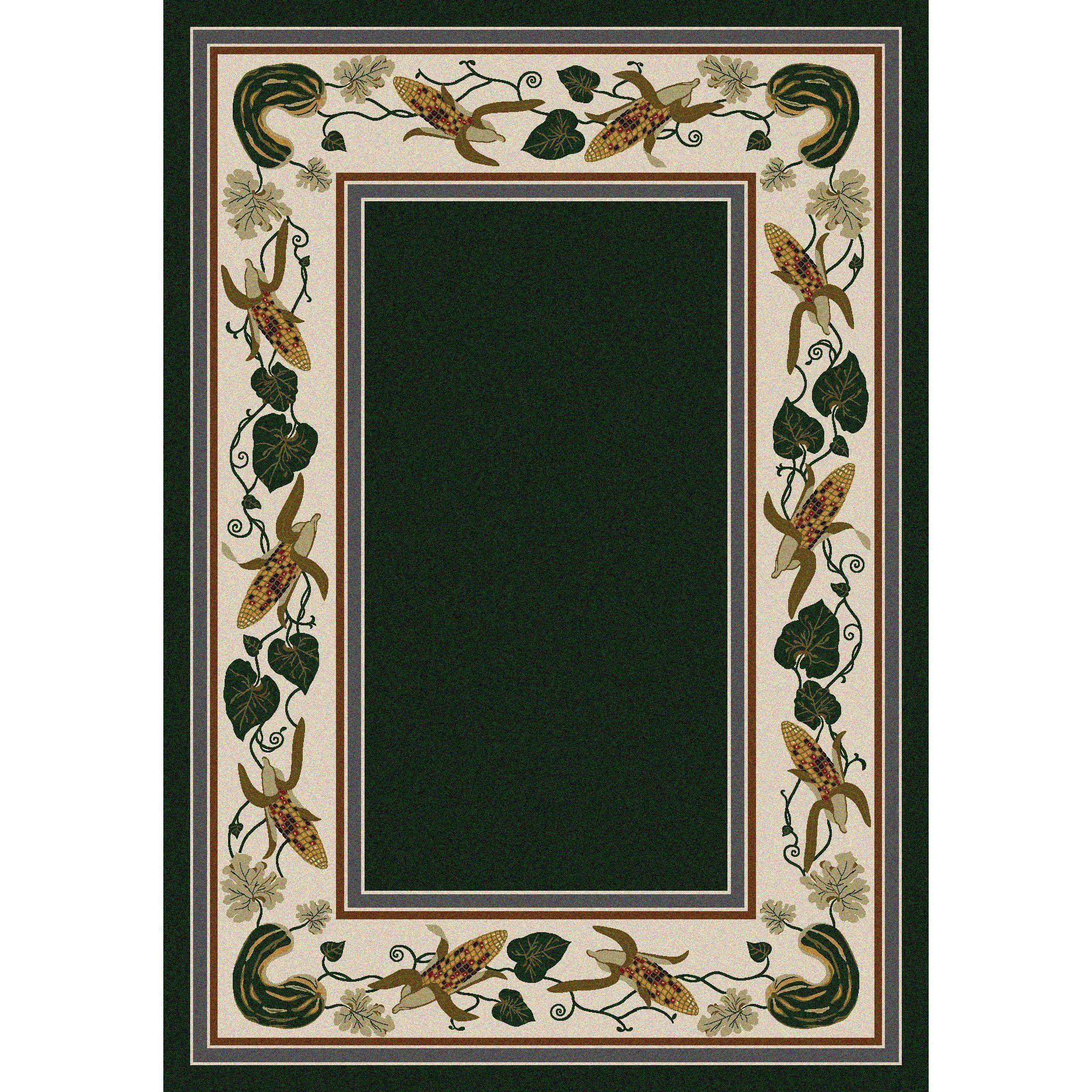 Tres Hermanas - Emerald-CabinRugs Southwestern Rugs Wildlife Rugs Lodge Rugs Aztec RugsSouthwest Rugs