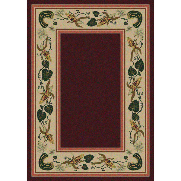 Tres Hermanas - Garnet-CabinRugs Southwestern Rugs Wildlife Rugs Lodge Rugs Aztec RugsSouthwest Rugs