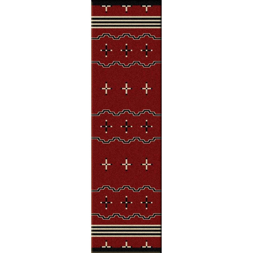 Tribe Leader - Red-CabinRugs Southwestern Rugs Wildlife Rugs Lodge Rugs Aztec RugsSouthwest Rugs