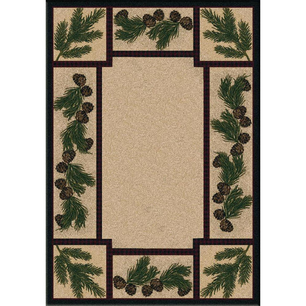 Valley Forest Floor - Maize-CabinRugs Southwestern Rugs Wildlife Rugs Lodge Rugs Aztec RugsSouthwest Rugs