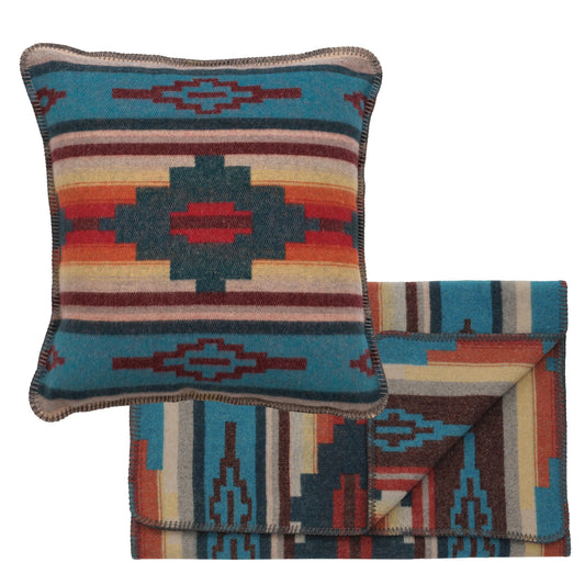 Crystal Creek Bed Scarf & Pillow Set by Wooded River