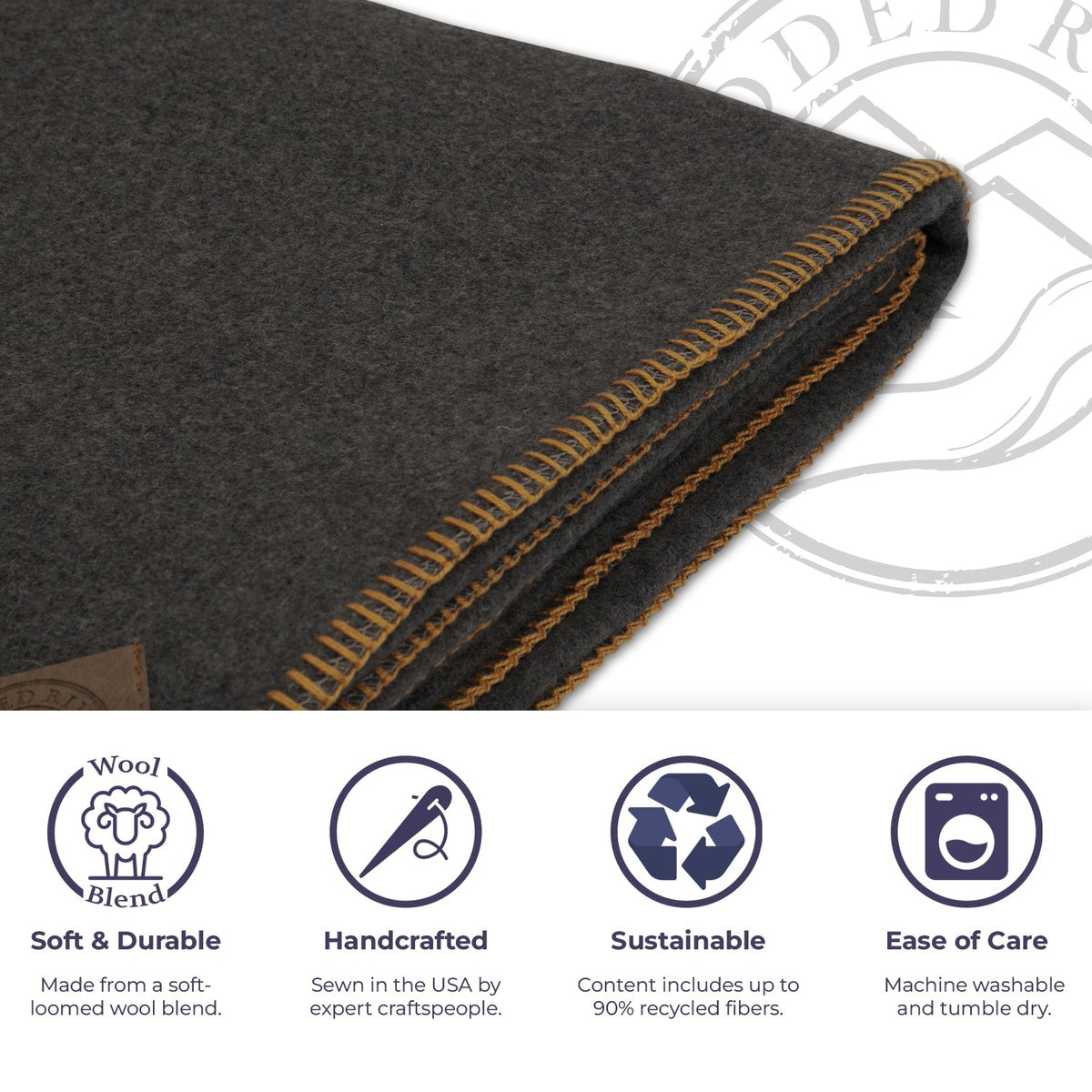 Solid Greystone Throw (Gold)