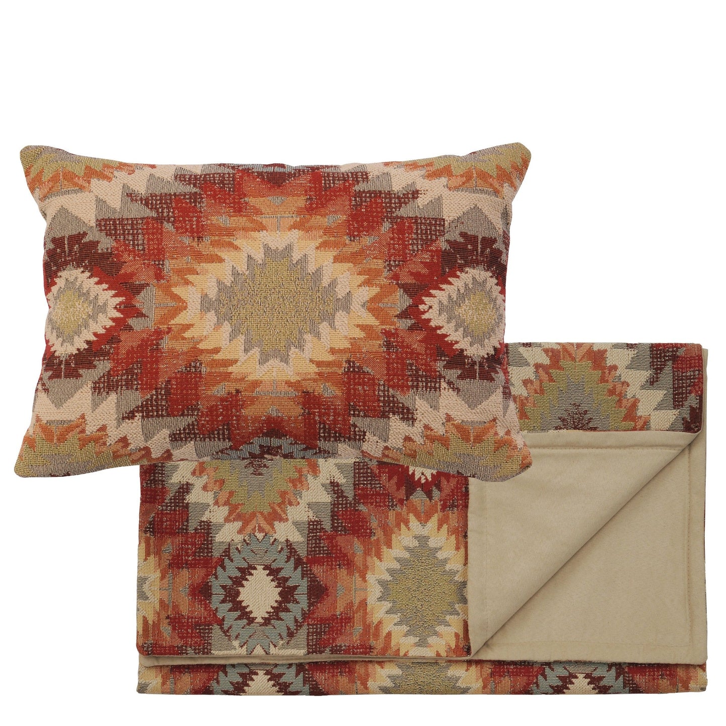 Yuma Sol Bed Scarf & Pillow Set by Wooded River