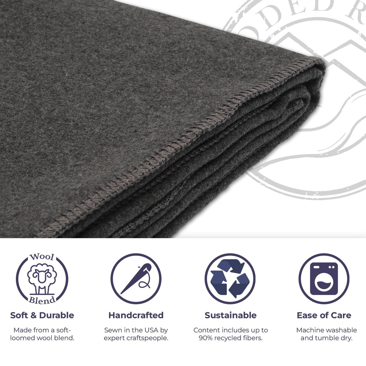 Solid Greystone Throw