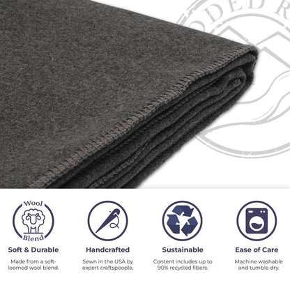 Solid Greystone Throw