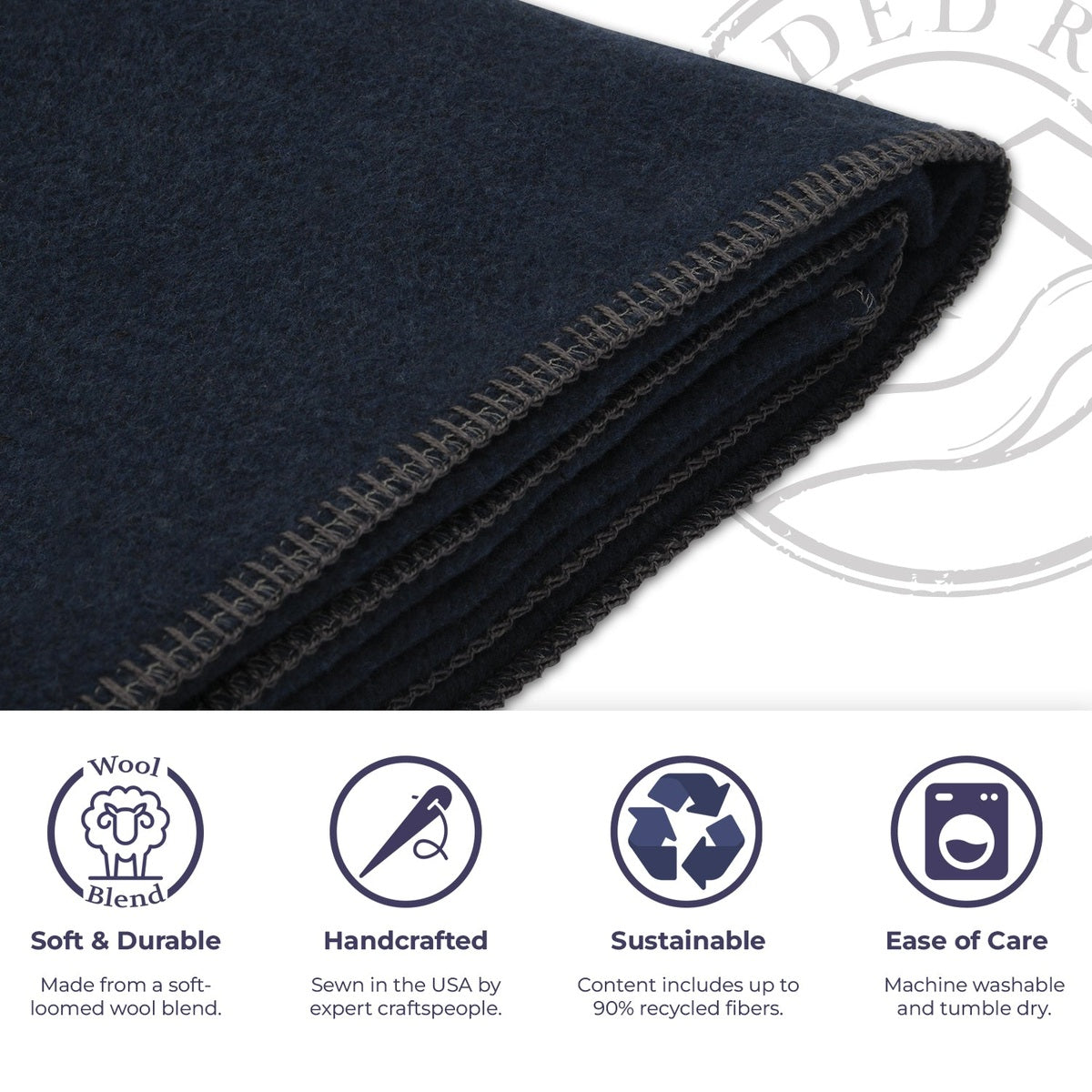 Solid Midnight Throw