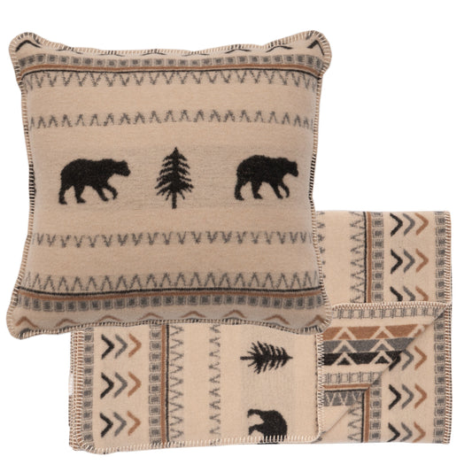Boulder Bescarf & Pillow Set by Wooded River