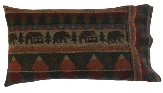 Cabin Bear Pillow Sham by Wooded River