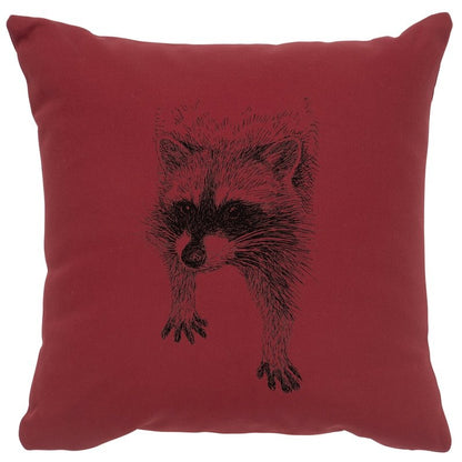 "Raccoon" Image Pillow - Cotton Brick