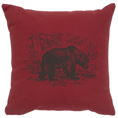 "Bear Scene" Image Pillow - Cotton Brick