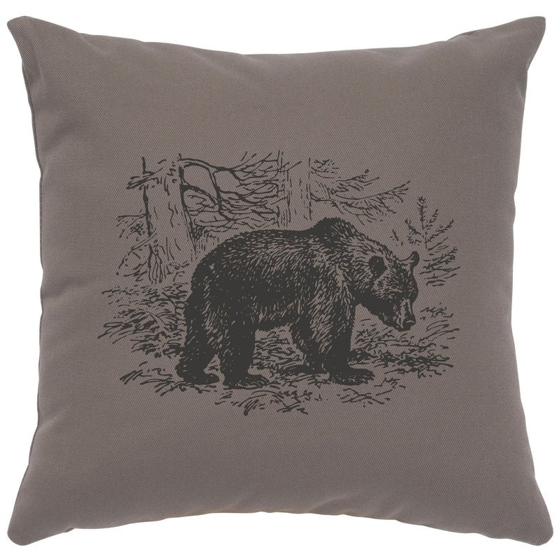 "Bear Scene" Image Pillow - Cotton Chrome