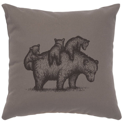 "Mama Bear" Image Pillow - Cotton Chrome
