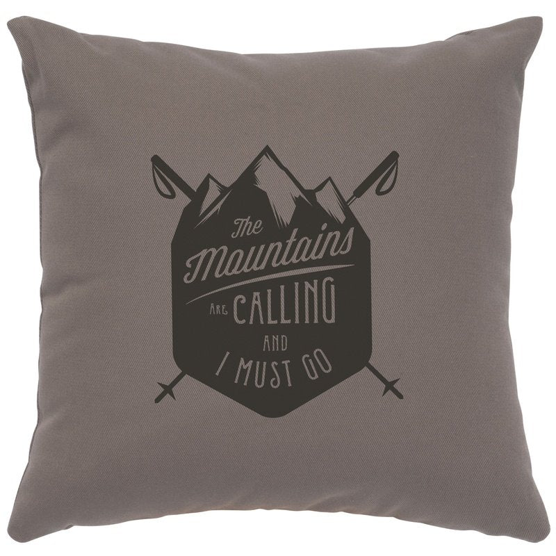 "Mountains are Calling" Image Pillow - Cotton Chrome