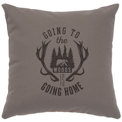 "Going to the Woods" Image Pillow - Cotton Chrome