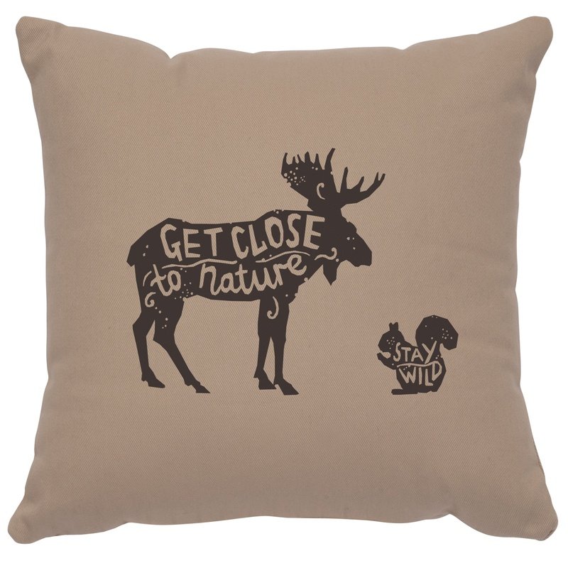 "Close to Nature" Image Pillow - Cotton Alabaster