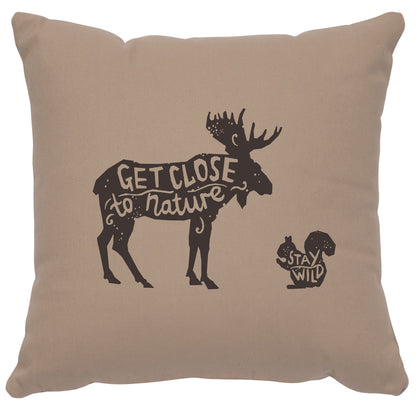 "Close to Nature" Image Pillow - Cotton Alabaster by Wooded River