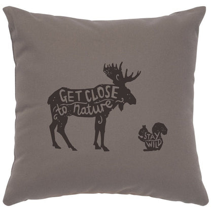 "Close to Nature" Image Pillow - Cotton Chrome