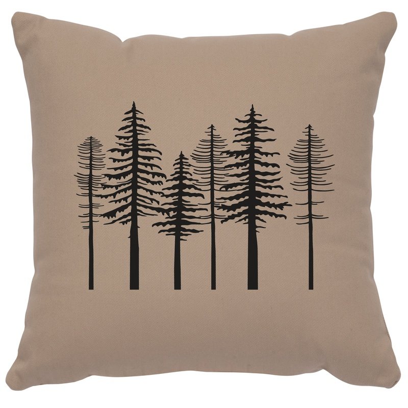 "Trees" Image Pillow - Cotton Alabaster