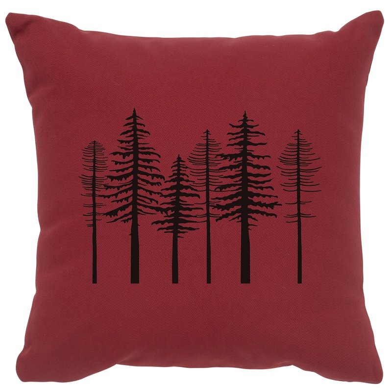 "Trees" Image Pillow - Cotton Brick