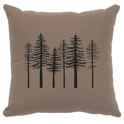 "Trees" Image Pillow - Cotton Taupe