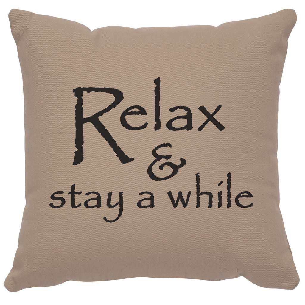 "Relax" Image Pillow - Cotton Alabaster by Wooded River