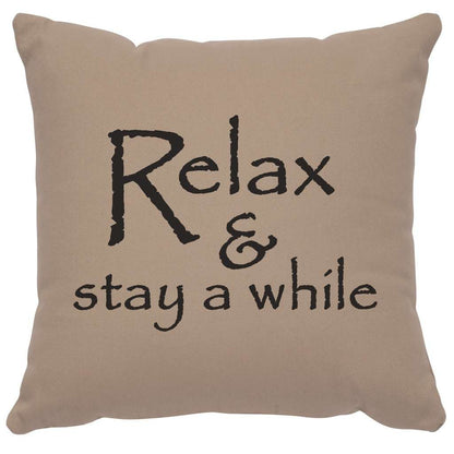 "Relax" Image Pillow - Cotton Alabaster by Wooded River