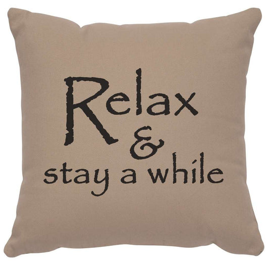 "Relax" Image Pillow - Cotton Alabaster by Wooded River