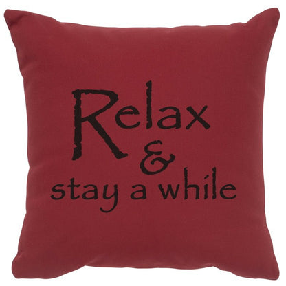 "Relax" Image Pillow - Cotton Brick