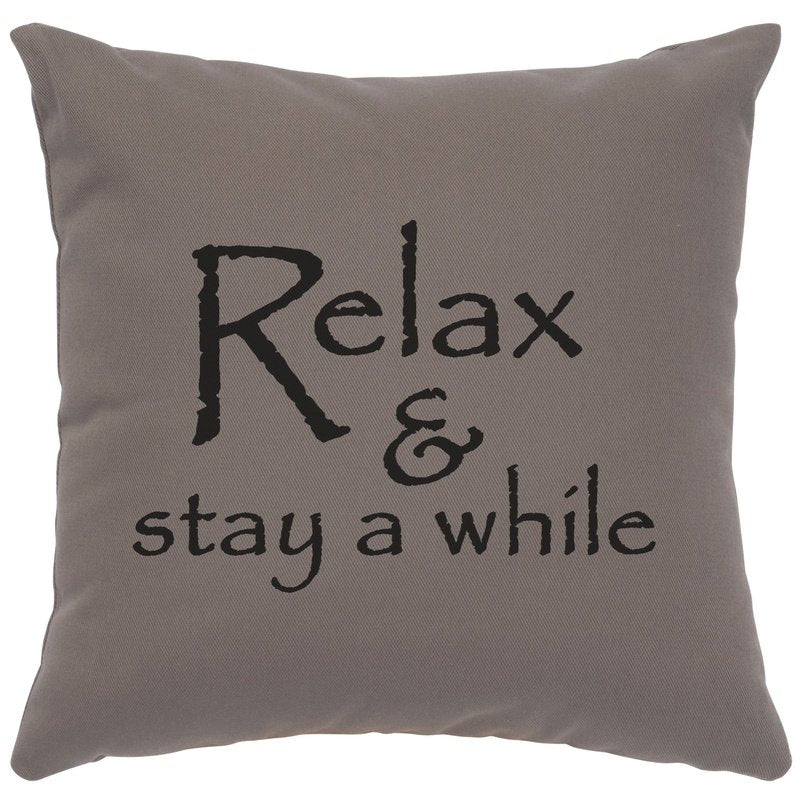 "Relax" Image Pillow - Cotton Chrome