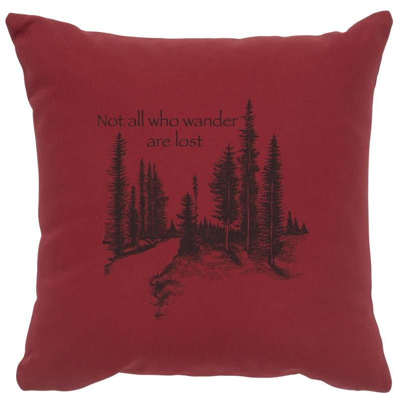 "Wander" Image Pillow - Cotton Brick