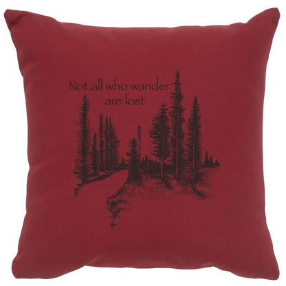 "Wander" Image Pillow - Cotton Brick