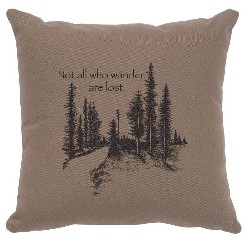 "Wander" Image Pillow - Cotton Taupe