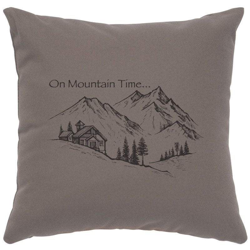 "Mountain Time" Image Pillow - Cotton Chrome