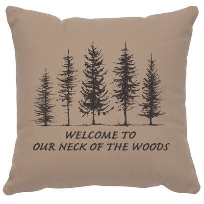 "Neck of Woods" Image Pillow - Cotton Alabaster