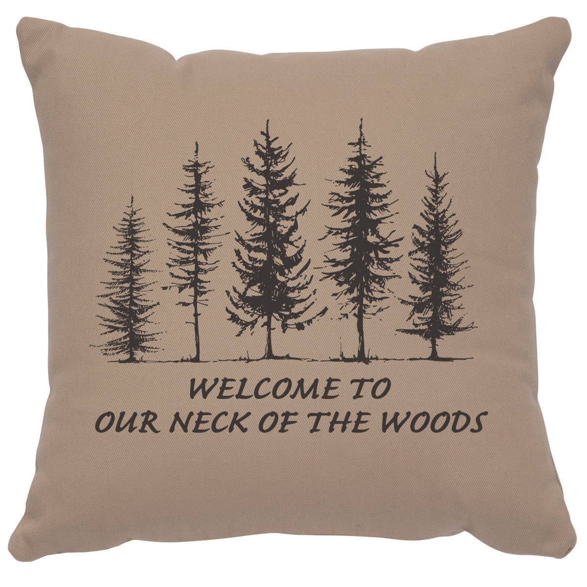 "Neck of Woods" Image Pillow - Cotton Alabaster by Wooded River