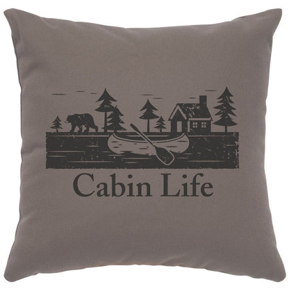 "Cabin Life" Image Pillow - Cotton Chrome