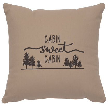 "Sweet Cabin" Image Pillow - Cotton Alabaster