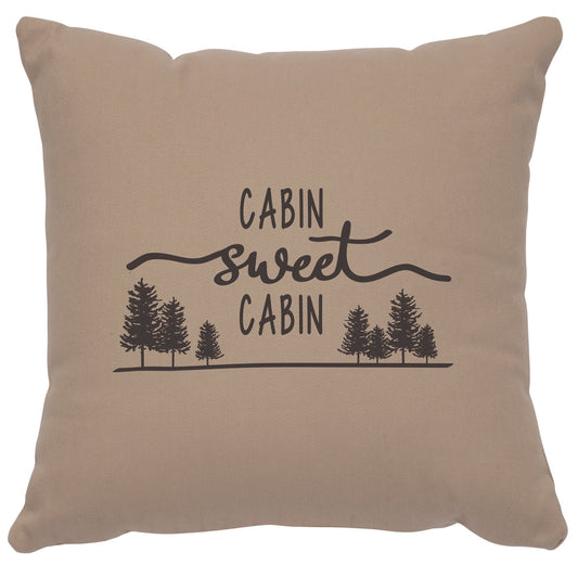 "Sweet Cabin" Image Pillow - Cotton Alabaster by Wooded River