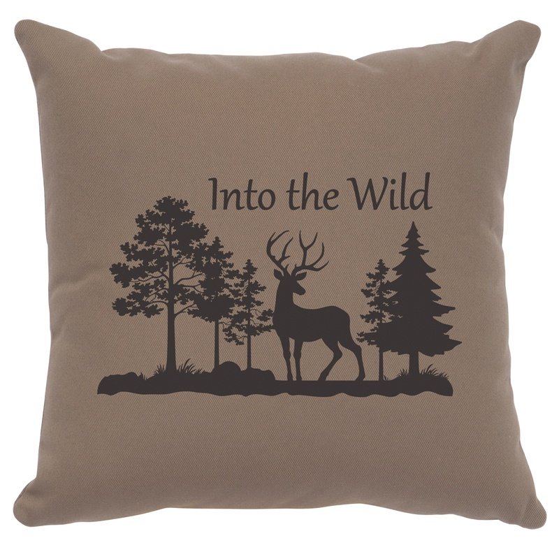 "Into Wild" Image Pillow - Cotton Taupe