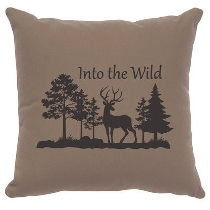"Into Wild" Image Pillow - Cotton Taupe