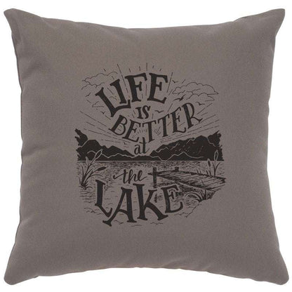 "Life is Better" Image Pillow - Cotton Chrome
